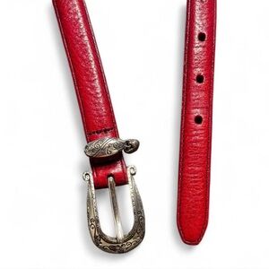 Vintage Brighton Red 1" Belt, XL